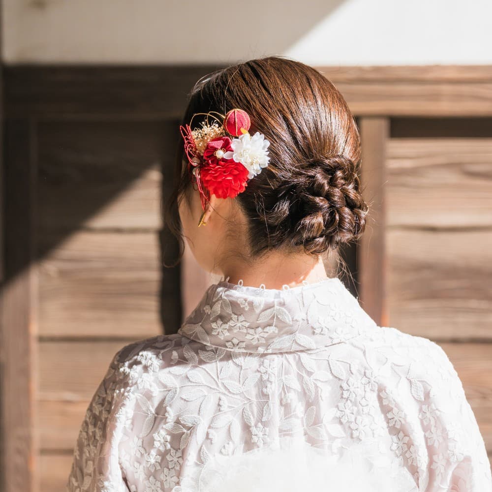 アンティーク着物に合うレトロヘア